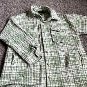 Forever 21 Green and White Plaid Suit Jacket